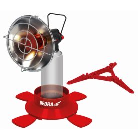   Dedra 31A008 Kemping gáz fűtőelem, infravörös, PIEZO gyújtás, 7/16" gyorscsatlakozóhoz