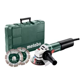  Metabo  WEQ1400-125 Sarokcsiszoló +2 db gyémánttárcsa 125mm 1400W koffer 600347510