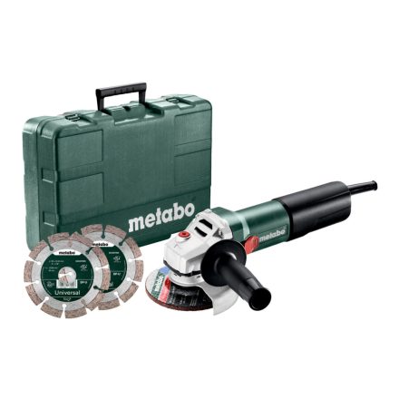 Metabo  WEQ1400-125 Sarokcsiszoló +2 db gyémánttárcsa 125mm 1400W koffer 600347510