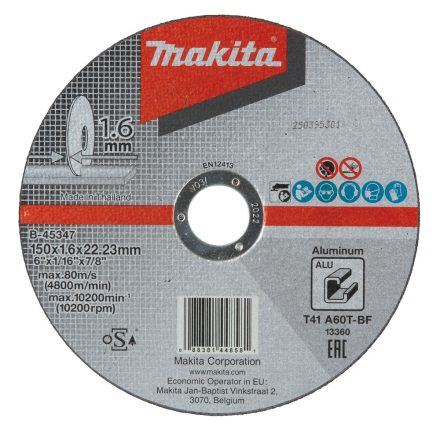 Makita  B-45347 Vágótárcsa 150mm 1,6mm alumínium