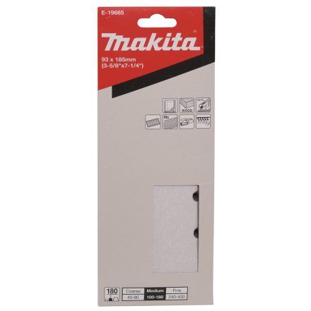 Makita  E-19685 Csiszolópapír 93x185m K180 10db