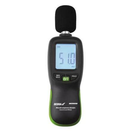Dedra MC0958 Zajszintmérő 30-130 dB, 31,5-8000 Hz, riasztó funkcióval (82 dB felett)