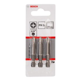   Bosch 2607001531 Csavarozó bitfej, extra kemény, phillips PH3x49mm 3db