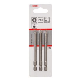   Bosch 2607001583 Csavarozó bitfej, extra kemény, pozidrive PZ2x89mm 3db