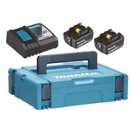 Makita 198116-4 Akkucsomag 18V LXT Li-Ion 2x6,0 Ah akku + DC18RC töltő készlet + MAKPAC