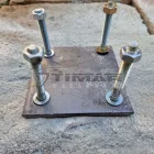 Furatolt talplemez 200x200x 5mm 4x12mm furattal, natúr