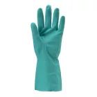 Munkavédelmi  Kesztyű Zöld 32cm hosszú érdesített nitril, sav-, lúg-, olaj-, zsír-, vegyszerálló 5508  8/M