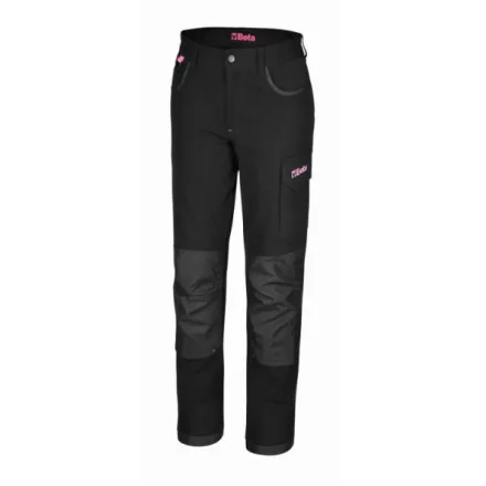 Munkavédelmi  Nadrág 078180206 BETA 7818LN/XXXL fekete/pink sokzsebes női  munkanadrág