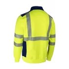 Munkavédelmi  Pulóver Coverguard FRISS FLUO XL-es sárga-sötétkék, cipzáras álló gallér 5FRI160