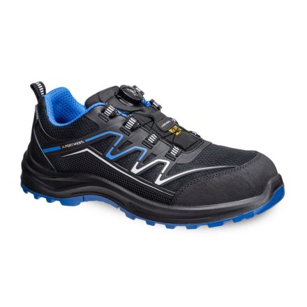 Munkavédelmi  Cipő PORTWEST Trainer Composite fekete-kék  S1PS ESD SR FO  PW-FT32BKB 42-es