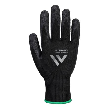 Munkavédelmi Kesztyű PORTWEST A793 fekete, F10 latex crinkle, Tűszúrás elleni 8/M PW-A793K8RM