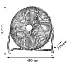 Entac Hordozható Fém Ventilátor 70W, 490x500x490mm, IP20  EPMTF-70W/5999097991405