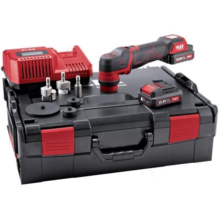 FLEX  PXE 80 10.8-EC/2.5 SET Akkus polírozó kefementes 10,8V / 2 x 2,5Ah + töltő L-BOXX  418.102