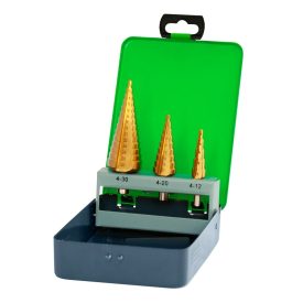  Z-TOOLS Lépcsős fúró készlet, HSS, 3 részes, 4-30mm 030404-0015