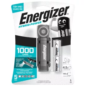   Energizer Hybrid Fejlámpa +1x123 és 1x18650 akkuval  EHLED/7638900439151