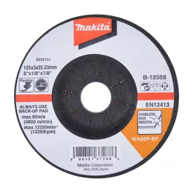   Makita  B-18568 Flexibilis csiszolótárcsa 125x3mm INOX AC60