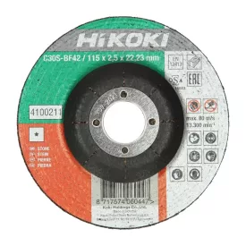   Hikoki  4100211 Vágótárcsa 115x2,5x22,2mm, domborított, KŐ