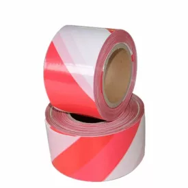 Kordonszalag (jelölőszalag) PIROS/FEHÉR 75mm x 100m
