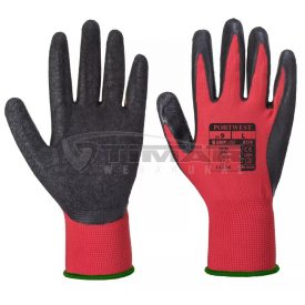   Munkavédelmi  Kesztyű PORTWEST A174 Flex Grip Piros-fekete latex mártott, vízálló PW-A174R8RL  9/L