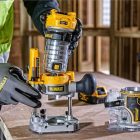DeWalt  DCW604N-XJ Akkus felsőmaró/élmaró 2az1-ben 18V akku és töltő nélkül, karton