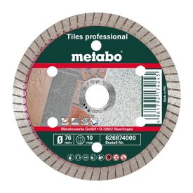   METABO  626874000 Gyémánt darabolótárcsa, 76x10,0mm, "TP", Fliesen "professional"