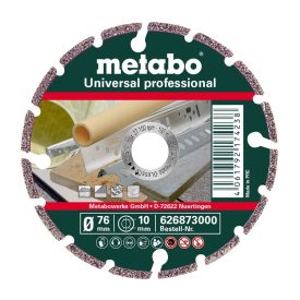   METABO  626873000 Gyémánt darabolótárcsa; 76x10,0mm, "UP", Universal "professional"