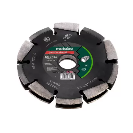 METABO  628298000 Gyémánt marótárcsa 2soros 125x18x22,23mm, "professional","UP", univerzális