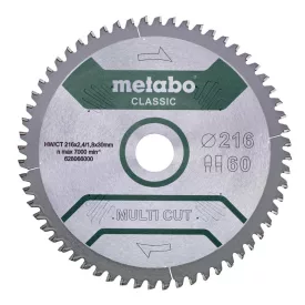   Metabo  628066000 Fűrészlap "multi cut - classic", 216x30, Z60 FZ/TZ, 5°neg.