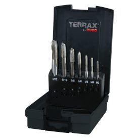   TERRAX  A245057TX HSS Gépi menetfúró M3-M12 egyenes hornyú készlet