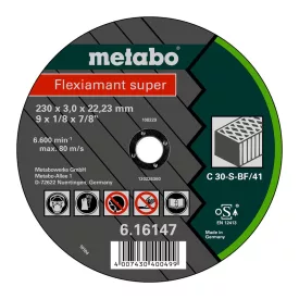   Metabo  616147000 Flexiamant super vágótárcsa 230x3,0x22,23mm KŐ