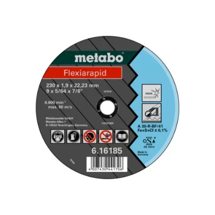Metabo  616182000 Flexiarapid vágótárcsa 125x1,6x22,23mm INOX