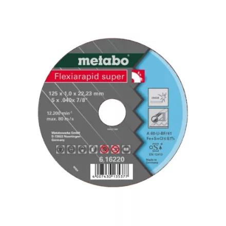 Metabo  616224000 Vágókorong Flexiarapid super 150x1,6x22,2 Inox