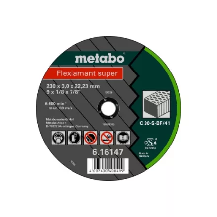 Metabo  616303000 Vágókorong Flexiamant super 230x3,0x22,2 Kő