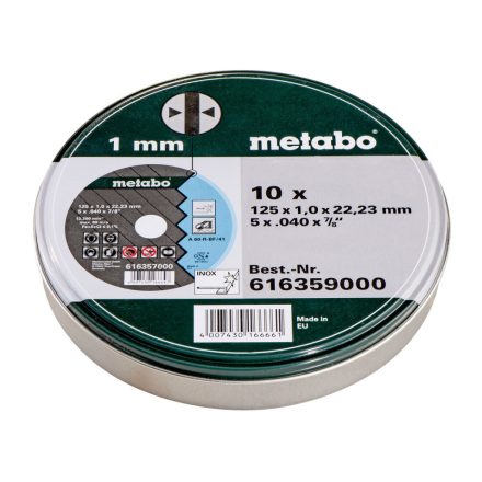 Metabo  616359000 Vágókorong Promotion 125x1,0x22,23 10db/csomag