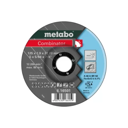 Metabo  616500000 Vágókorong Combinator 115x1,9x22,2mm Inox