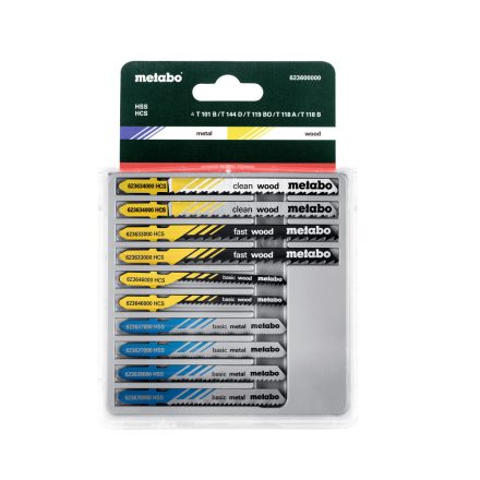 METABO  623600000 Szúrófűrészlap-készlet 3, Fa+Fém+Műa.,10db/csomag