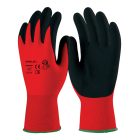 Munkavédelmi  Kesztyű piros-fekete latex mártott, csúszásbiztos GAN1LACI 7/S