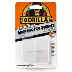   Gorilla  Mounting Clear Tape Squares Ragasztószalag négyzet ÁTLÁTSZÓ, kétoldalú 24db/2,5cm 3044110