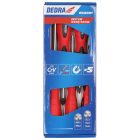 Dedra 06A091 Csavarhúzó készlet  5 részes CrV, mágneses, TPR gumi markolat