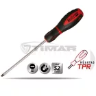 Dedra  17W005 Csavarhúzó lapos SL6x125mm mágneses, TPR gumi markolat, S2 acélból