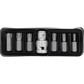   YATO Lyukas torx bitkészlet 1/2"-os bittartóval, 7 részes, TT25-TT55  (YT-0416)