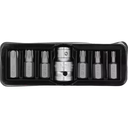 YATO Lyukas torx bitkészlet 1/2"-os bittartóval, 7 részes, TT25-TT55  (YT-0416)