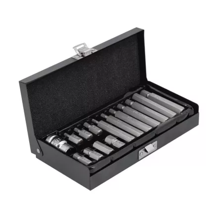 YATO Imbusz (hex) bitkészlet 1/2"-os bittartóval, 15 részes, H4-H12  (YT-0413)