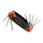 KENDO Pocket TORX kulcs készlet 8 részes T9-T30 CrV No. 20718  040208-0730