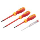 KENDO VDE (szigetelt) Csavarhúzó készlet, 3+1részes (No..20481)  040302-0227