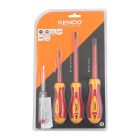 KENDO VDE (szigetelt) Csavarhúzó készlet, 3+1részes (No..20481)  040302-0227