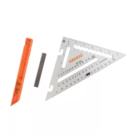   KENDO Szögskálás derékszög vonalzó, talpas 185x260mm No. 35315  020404-0028