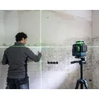 Bosch GLL12V-100-33CG Vonallézer (zöld) +LB10 tartó és DL20 csíptető 12V 2,0Ah L-BOXX 0601065401