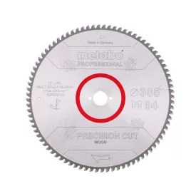   Metabo  628229000 Körfűrésztárcsa precision cut wood – professional 305x30mm 84fogas FA