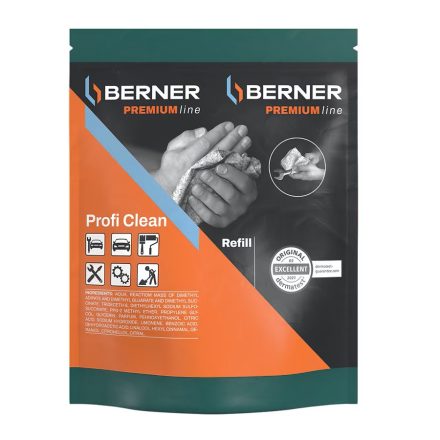 Berner 1004506 Kéztisztító kendők Profi Clean Premium, utántöltő 100db